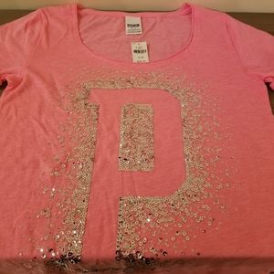 Victoria's Secret Pink Sequin Tee
